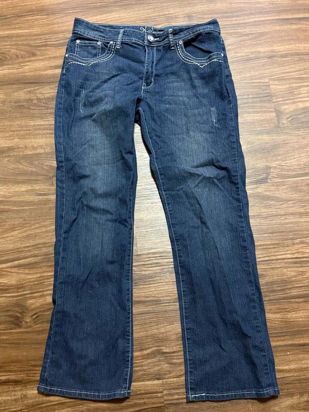 Kaba Jeans Women's Embellished Dark Wash Bootcut Jeans, Size 16